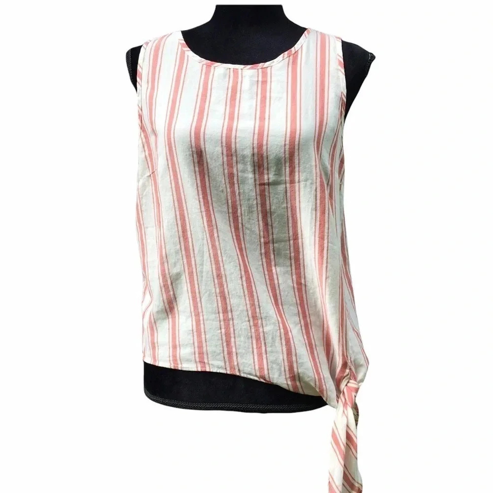 Madewell Sleeveless Striped Tie Side Tank Top M v6x